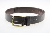 Ledergürtel 40 mm breit, Farbe Hark Havanna, Schnalle Messing