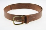 Ledergürtel 40 mm breit, Farbe Oak Brown, Schnalle Messing